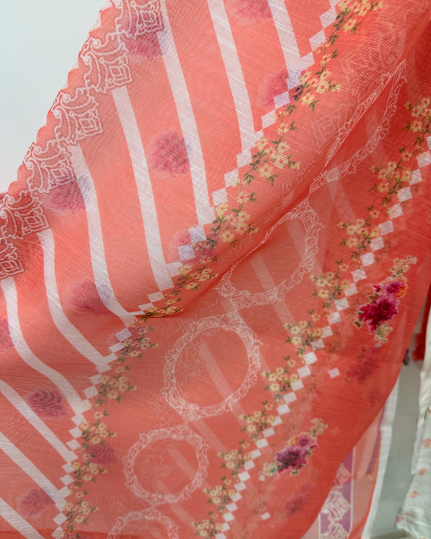 Simrans Pale Pink Digital Printed Floral Lawn Suit