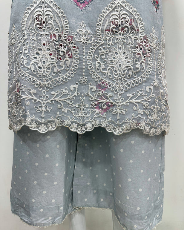 Simrans Ice Blue Digital Printed Floral Lawn Suit