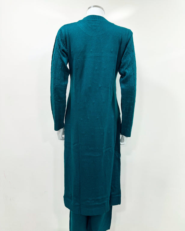 Teal Premium Knit Co-ord Modest Cosy 2Pc Set