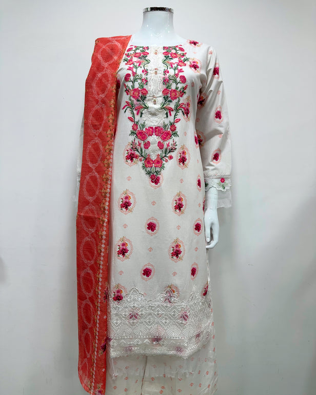 Simrans Pale Pink Digital Printed Floral Lawn Suit