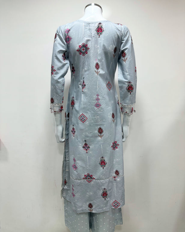 Simrans Ice Blue Digital Printed Floral Lawn Suit