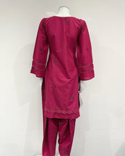 Nazneen Magenta Ladies Embroidered Kameez Salwar Suit