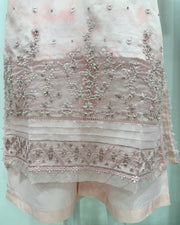 Simrans Ladies Baby Pink Fancy Silk Net Kameez Suit