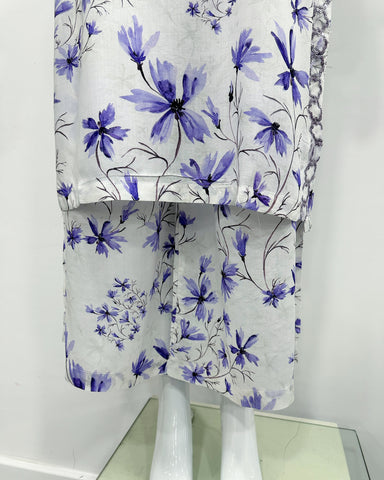 Simrans S Prints Lilac Contrast Linen Suit