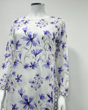Simrans S Prints Lilac Contrast Linen Suit