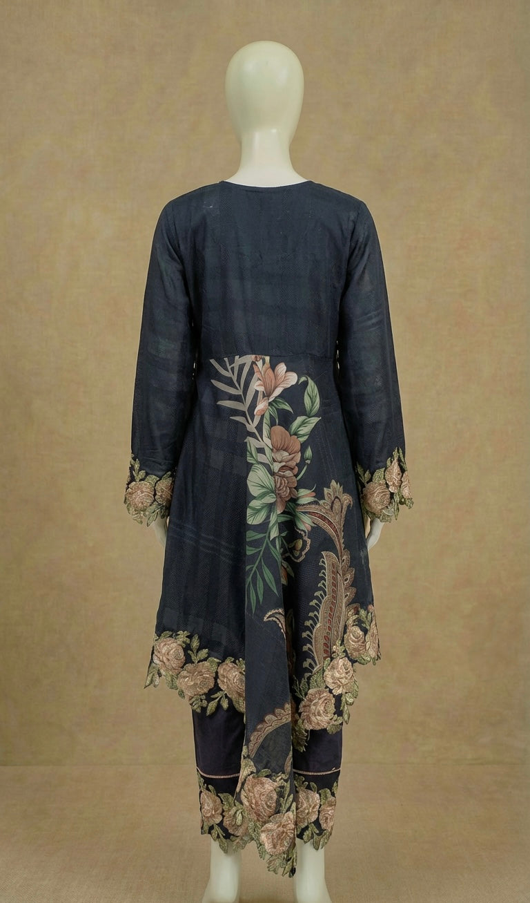 Ivana Girls Long Dress Tail Suit by Simrans