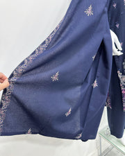 RAFIA Designer Navy Contrast Khaddar Kameez Suit