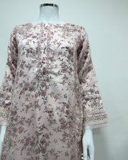 Simrans Ladies Blush Fancy Silk Net Kameez Suit
