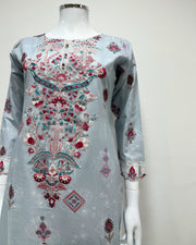 Simrans Ice Blue Digital Printed Floral Lawn Suit