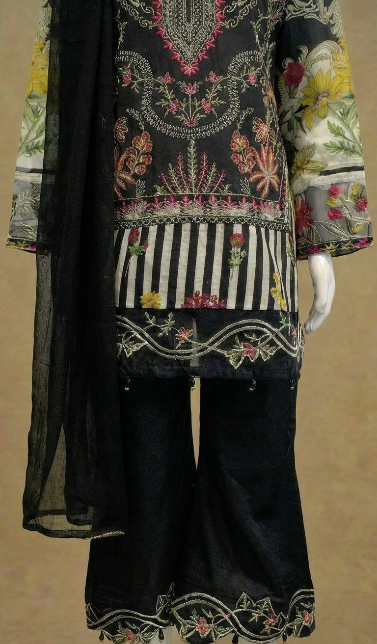Girls Festive Lawn Kameez Fancy Embroidered Suit by Simrans