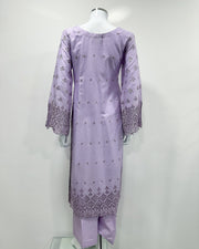 Simrans 'Firdous' Lilac Premium Chikankari Kameez Suit