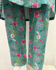 RAFIA Designer Linen Floral Kameez 2pc Suit