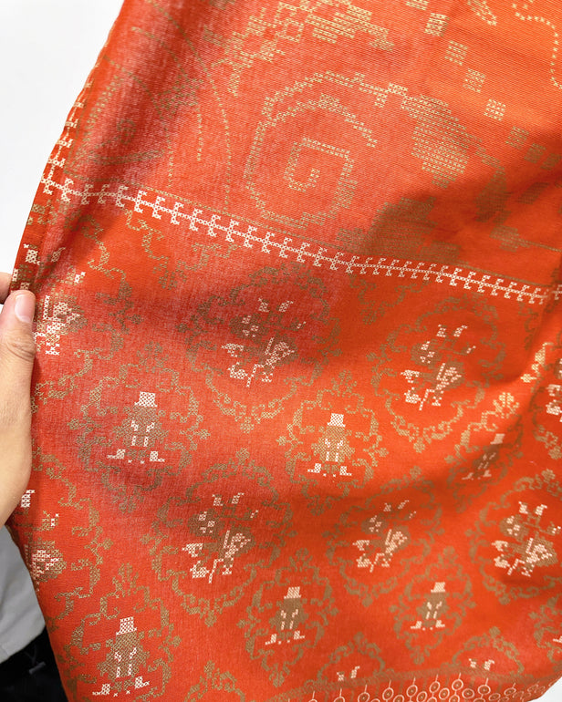 RAFIA Designer Burnt Orange Khaddar Kameez Suit