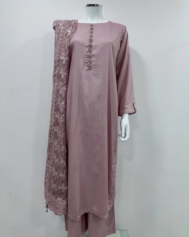 Simrans Ladies Kaash Festive Soft Lilac Long Kameez Suit
