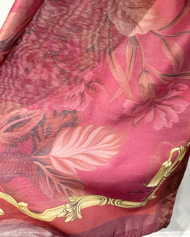 Simrans Deep Red Chickankari Embroidered Kameez Suit