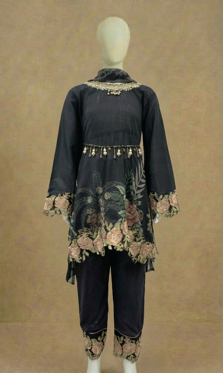 Ivana Girls Long Dress Tail Suit by Simrans