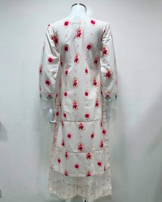 Simrans Pale Pink Digital Printed Floral Lawn Suit