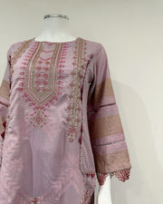 Simrans Dusty Pink Premium Fancy Jacquard Embroidered Kameez Suit