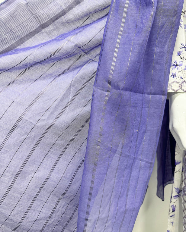 Simrans S Prints Lilac Contrast Linen Suit