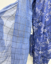 Simrans S Prints Amethyst Contrast Linen Suit