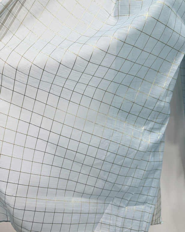 Simrans S Prints Linen Light Blue Salwar Suit