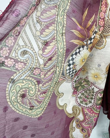 Simrans 'Firdous' Lilac Premium Chikankari Kameez Suit