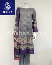 RAFIA Designer Grey Contrast Sequin Suit