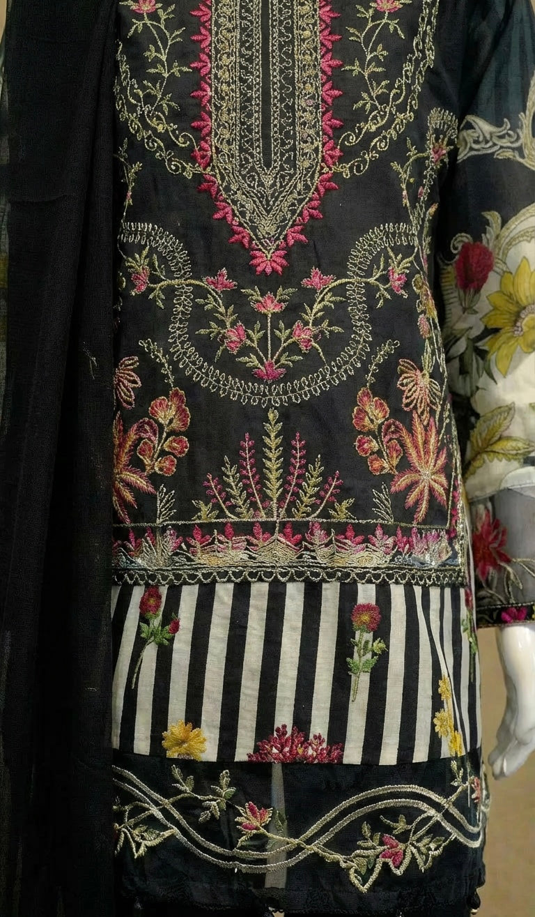 Girls Festive Lawn Kameez Fancy Embroidered Suit by Simrans
