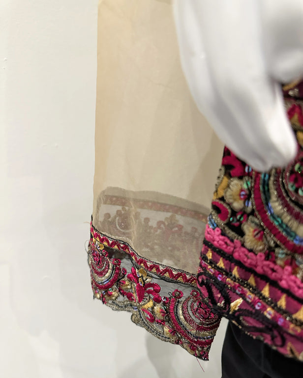 Simrans Fiesta Girls Black Embroidered Suit