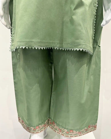 Nazneen Girls Pista Back Embroidered Flary Kameez Suit