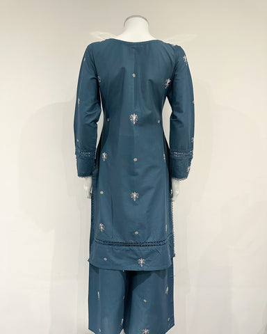 Nazneen Ladies Zink Embroidered Flary Kameez Suit