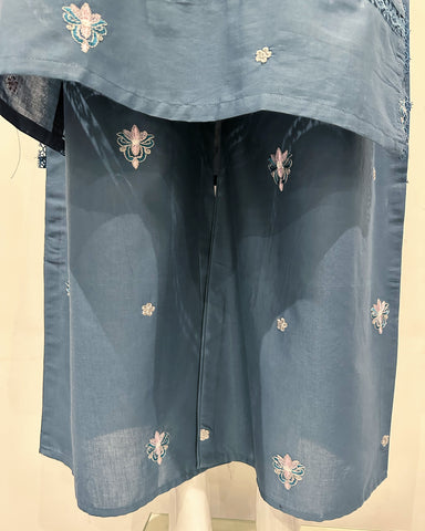 Nazneen Ladies Zink Embroidered Flary Kameez Suit