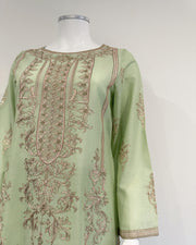 RAFIA Designer Pale Green Embroidered Suit