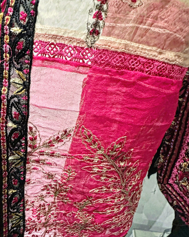 Simrans Fiesta Girls Black Embroidered Suit