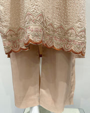 RAFIA Designer Blush Pink Long Kameez Suit