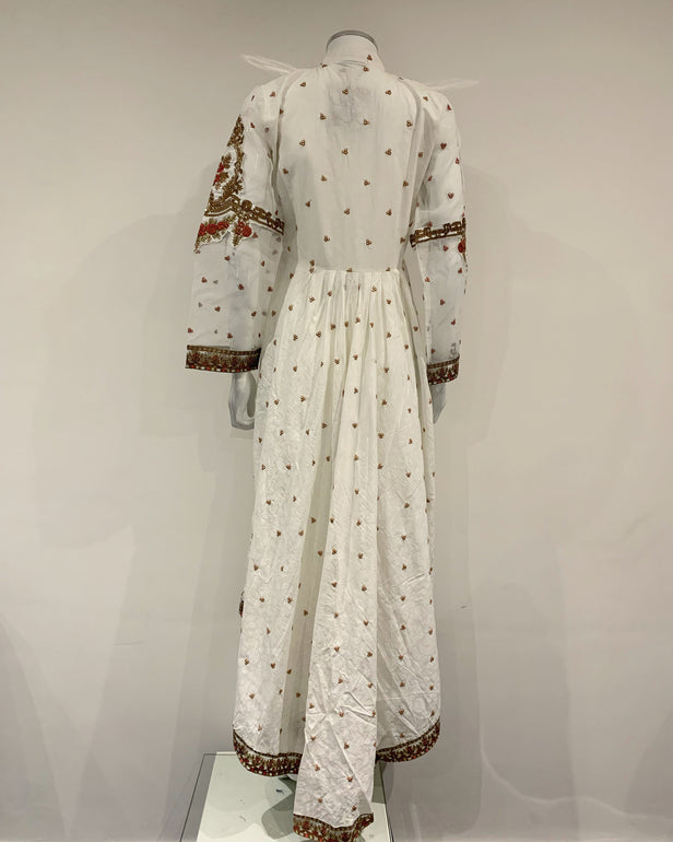 IVANA Designer Ladies White Embellished Dress Tail Suit