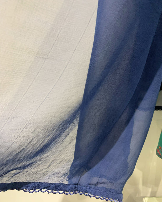 RAFIA Designer Sea Green Floral Linen Suit