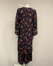 Simrans Black Dhanak Floral Print Palazzo Trouser Suit