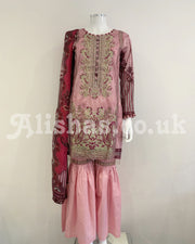 IVANA Ladies Designer Blush Pink Kameez Garara Suit