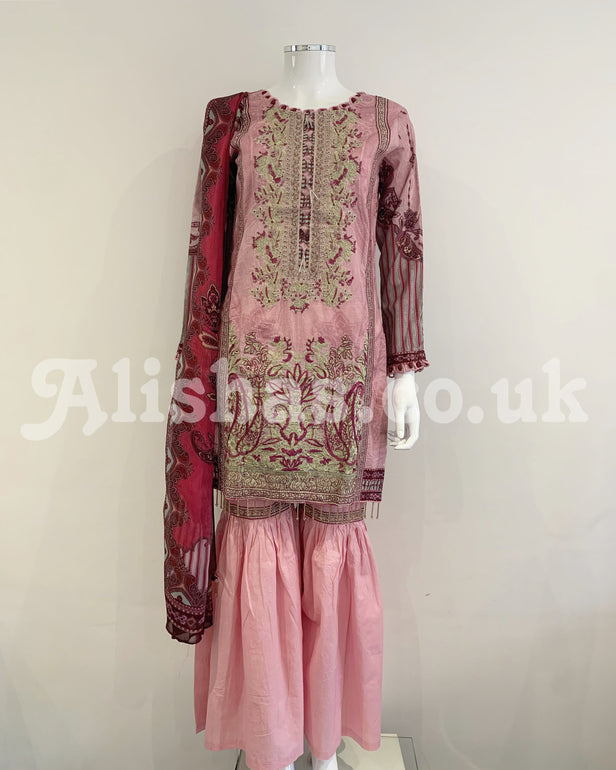IVANA Ladies Designer Blush Pink Kameez Garara Suit