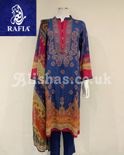 RAFIA Designer Royal Digital Print Viscose Kameez Suit