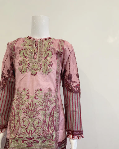 IVANA Girls Designer Blush Pink Kameez Garara Suit