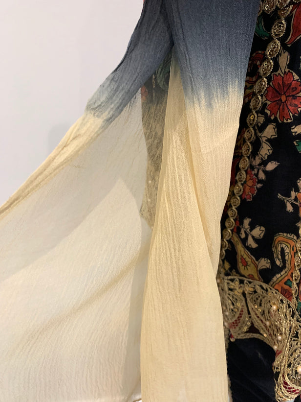 Festive Black Girls Jacket Fancy Embroidered Suit