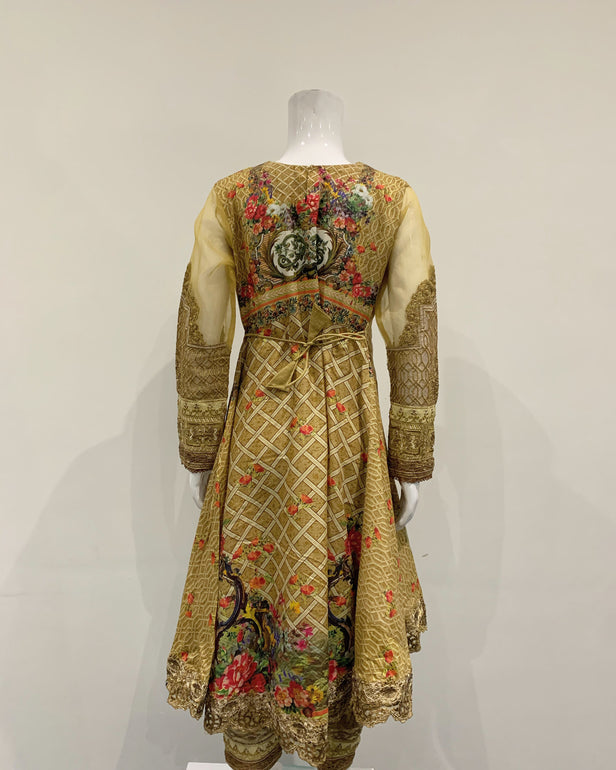 Gold Girls Designer Lawn Dress Suit