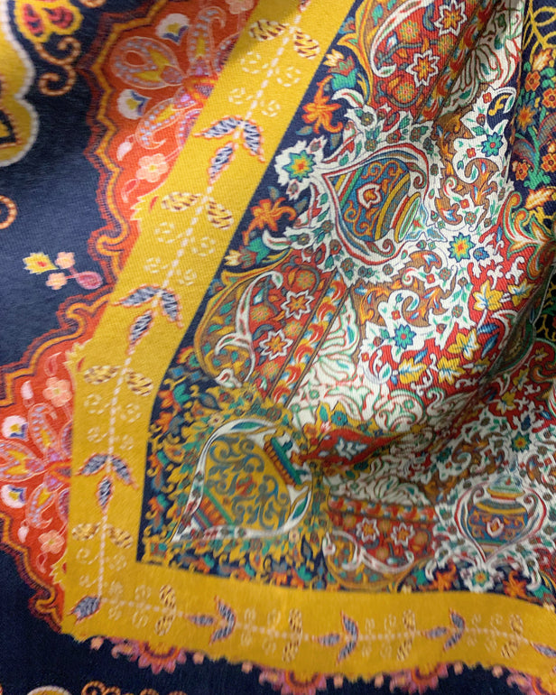 RAFIA Designer Navy Blue Premium Khaddar Embroidered Kameez Suit