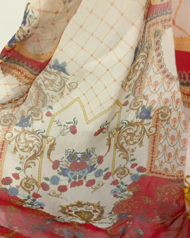 Ivana Designer Girls Red Slit Dress Suit