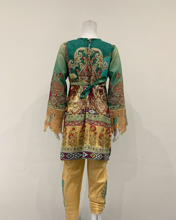 Girls Jade Digital Lawn Suit