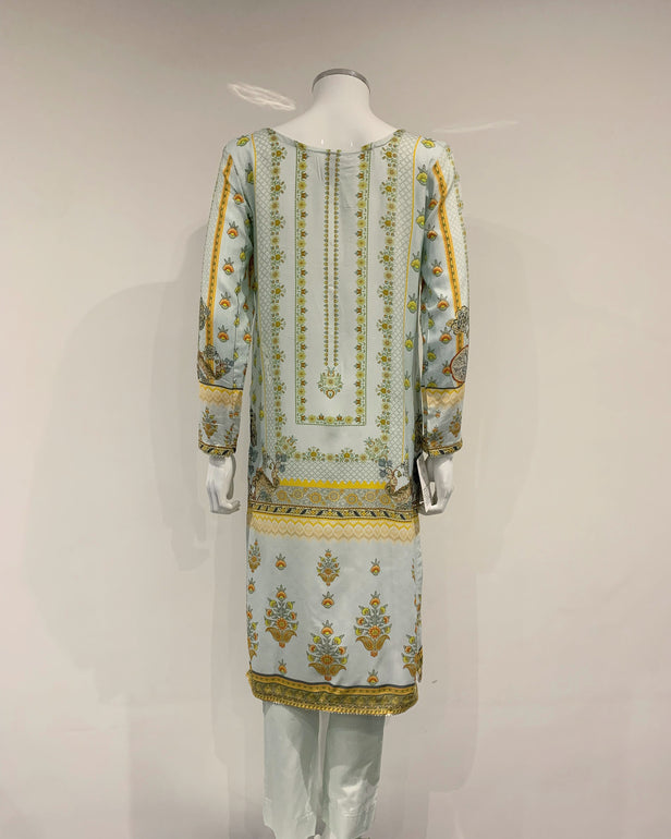 Classical Eluro Printed Linen Suit