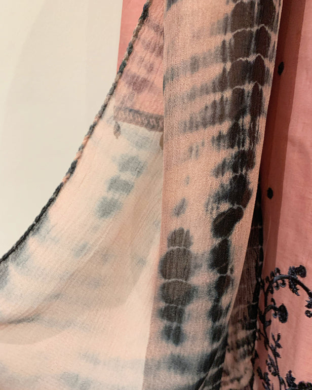 Simrans Blush Girls Belt Embroidered Dress Suit