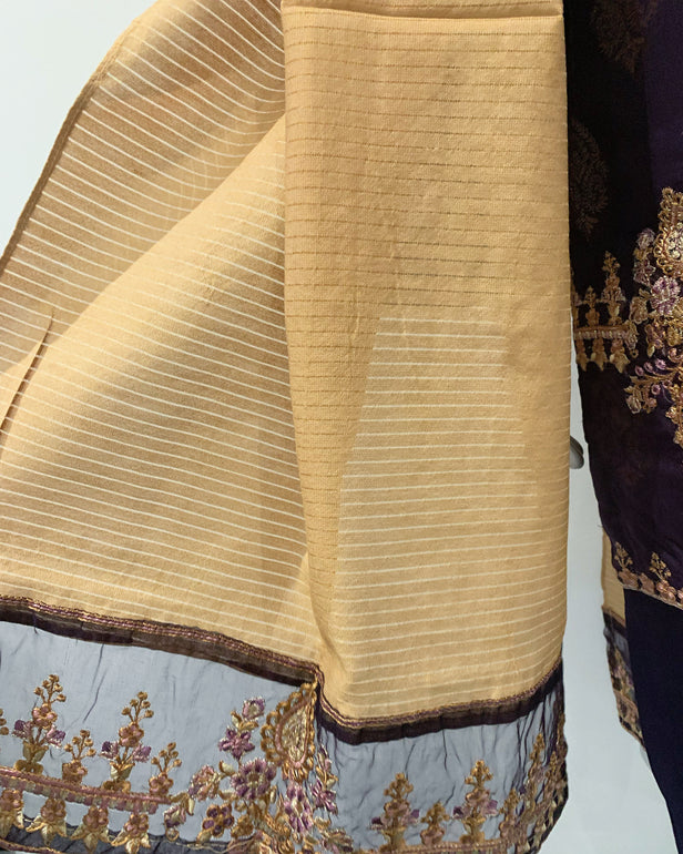 Aafreen Girls Premium Plum Fancy Jacquard Kameez Suit